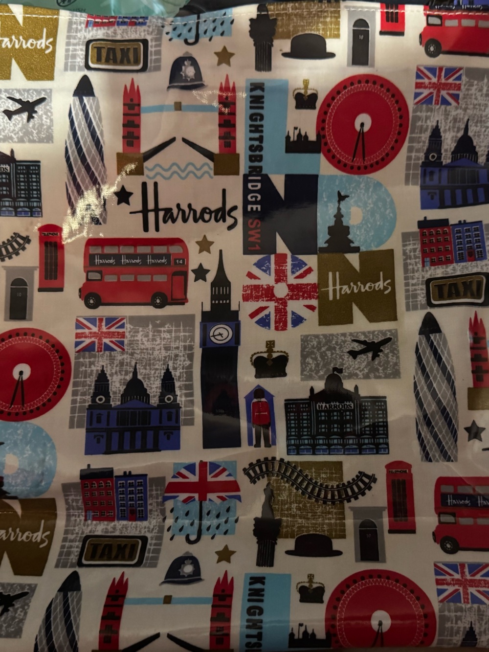Harrods London Icon Coated Canvas Tote Bag - EUC/Unused - Picture 4 of 7